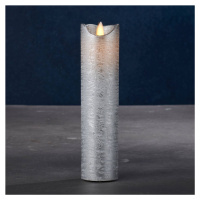Sirius LED svíčka Sara Exclusive, stříbrná, Ø 5cm, výška 20cm