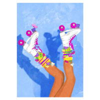 Ilustrace Skate like a Girl, Raissa Oltmanns, 30 × 40 cm