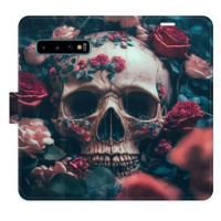 iSaprio flip pouzdro Skull in Roses 02 pro Samsung Galaxy S10