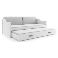 BMS Dětská postel s přistýlkou ​​DAWID | 200x90 cm | bílá/bílá | smontovaná
