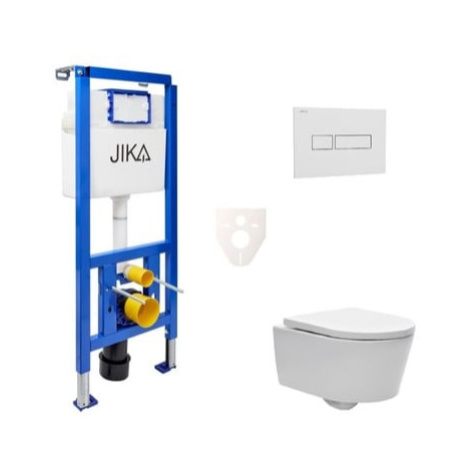 Cenově zvýhodněný závěsný WC set Jika do lehkých stěn / předstěnová montáž+ WC SAT Brevis SIKOJS
