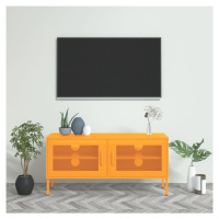 vidaXL TV skříňka hořčicově žlutá 105 x 35 x 50 cm ocel