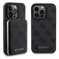 Guess set pro iPhone 15 Pro, pouzdro Powerbanka 5000mAh MagSafe černá