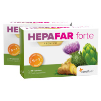 Hepafar forte Premium 1+1 ZDARMA | Ostropestřec mariánský kapsle | Účinná detoxikace jater | Kúr