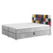 Expedo Čalouněná postel boxspring APPLE + topper, 180x200, itaka 14/červená