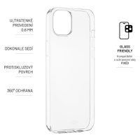 Ultratenké silikonové pouzdro FIXED Skin pro Apple iPhone 15 Plus, transparentní