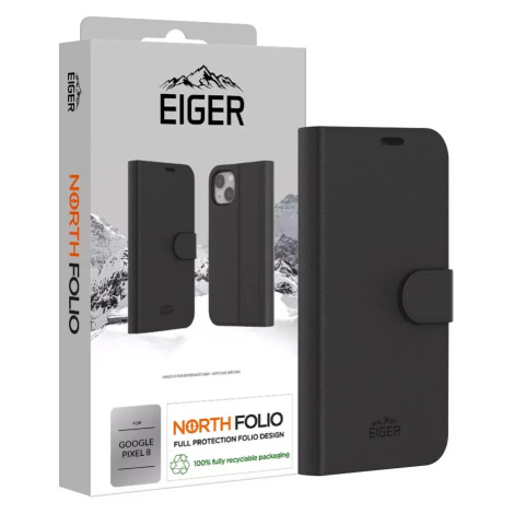 Kryt Eiger North Folio Case for Google Pixel 8 in Black Eiger Glass