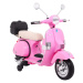 Tomido Dětská elektrická motorka Vespa růžová