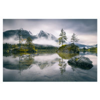 Fotografie Rainy morning at Hintersee (Bavaria), Dirk Wiemer, 40 × 26.7 cm