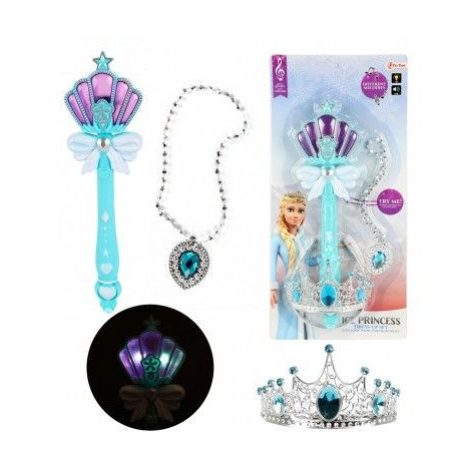 Kouzelní hůlka + čelenka a náhrdelník Ledová princezna Teddies