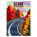 Ilustrace Ozark Missouri travel vintage poster, autumn, VectorUp, 26.7 × 40 cm