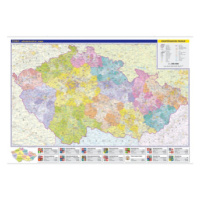 Česko – administrativní nástěnná mapa