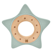 KIKKABOO - Kousátko silikon a dřevo Star Mint