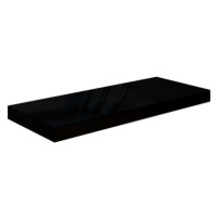 Shumee plovoucí nástěnná černá vysoký lesk 60×23,5×3,8 cm MDF, 323769