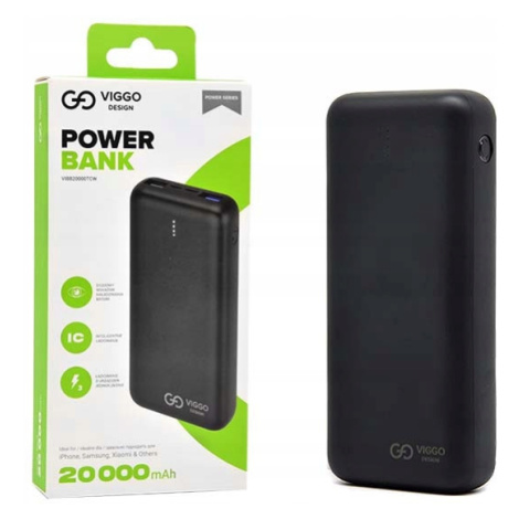 Power Banka Viggo Premium 20000 mAh Usb-c Černá Akumulátor Baterie Lithiová