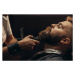 Fotografie Young bearded man getting beard haircut, zamrznutitonovi, 40 × 26.7 cm