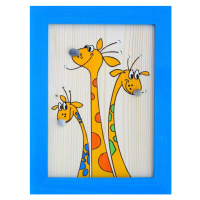Obr 093 obrázek žirafy modrý - s - 200x250mm