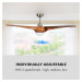 Klarstein Monteverde, stropní ventilátor, stropní světlo, 52", 8376 m3/h, 3 lopatky