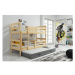 Dětská patrová postel ERYK s výsuvným lůžkem 80x190 cm - borovice Růžová