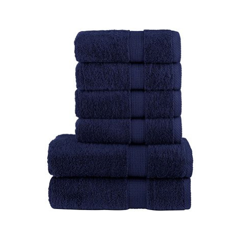 Shumee Premium 6dílná navy modrá 600 g/m2 100% bavlna