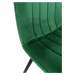 Ak furniture Prošívaná čalouněná sametová židle Demia zelená