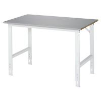 RAU Pracovní stůl, výškově přestavitelný, 760 - 1080 mm, deska z ušlechtilé oceli, š x h 1250 x 