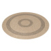 Šňůrkový koberec Comilla béž-antracit, kruh