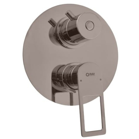 RAV SLEZÁK Nil sprchová a vanová baterie včetně podomítkového tělesa metal grey NL287.3MGL