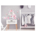 Pastelowe Love Nálepka na zeď - jednorožec s květy barva: růžová