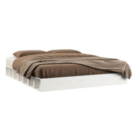 Rám postele bílý 160 × 200 cm masivní dřevo, 820667