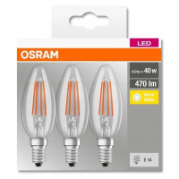Osram SADA 3x LED Žárovka VINTAGE B40 E14/4W/230V 2700K - Osram