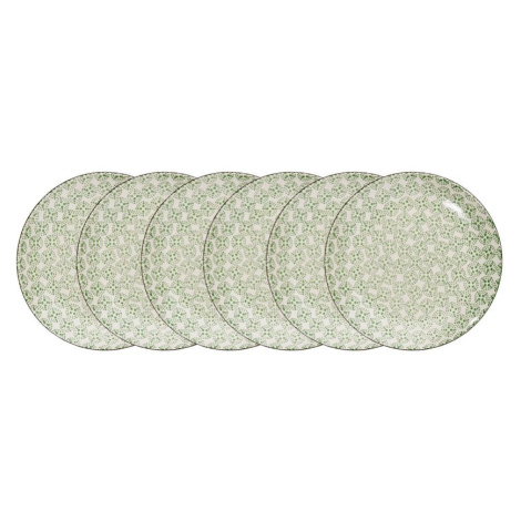 RETRO Sada snídaňových talířů 20,3 cm set 6 ks - zelená