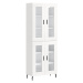 vidaXL Skříň highboard lesklá bílá 69,5 x 34 x 180 cm kompozitní dřevo