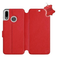 Flip pouzdro na mobil Huawei Nova 3 - Červené - kožené - Red Leather