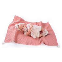 Antonio Juan 14258 Bimba mrkací panenka miminko se zvuky a měkkým látkovým tělem 37 cm