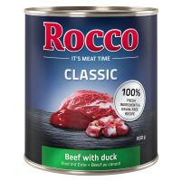 Rocco Classic konzervy, 24 x 800 g za skvělou cenu - hovězí s kachnou