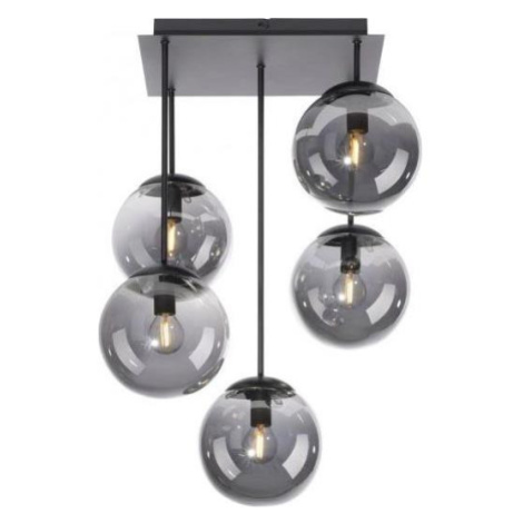 JUST LIGHT. 14602-18 - Lustr na tyči WIDOW 5xE14/25W/230V černá 14602-18