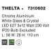 NOVA LUCE závěsné svítidlo THELTA chromovaný hliník bílé sklo a křišťál E27 3x12W IP20 bez žárov