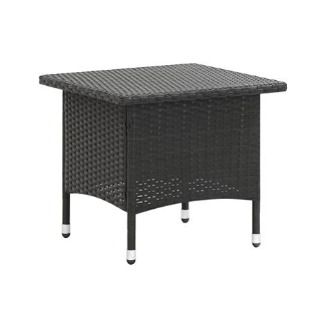 Čajový stolek černý 50 x 50 x 47 cm polyratan SHUMEE