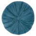 Modrý sametový dekorativní polštář Tiseco Home Studio Velvet, ø 38 cm