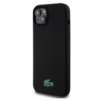 Zadní kryt Lacoste Liquid Silicone Microfiber Croc Logo Magsafe pro Apple iPhone 15 Plus, black