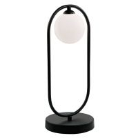 Viokef Stolní lampa Fancy se skleněným stínidlem, černá
