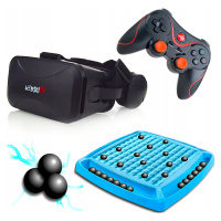 Brýle Vr 3D 360 Stupňů+gamepad+hra Šachy Magnetické Kaménky