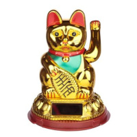 MDS Čínská kočka štěstí - solární soška Maneki Neko