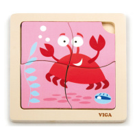 Puzzle na podložce Viga 50146 krab