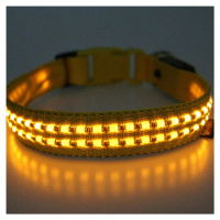 Reedog luminous USB svíticí obojek pro malé, střední a velké psy - Žlutá M