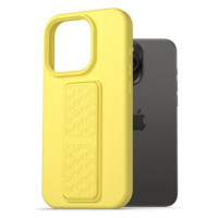 AlzaGuard Liquid Silicone Case with Stand pro iPhone 15 Pro Max žluté