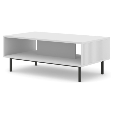 ARTBm Konferenční stolek RAVENNA B 90 | bílá matná Provedení: Bílá matná / černá podnož