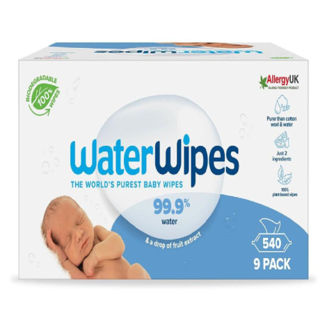 WATERWIPES 100% BIO Odbouratelné ubrousky 9x 60 ks