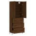 vidaXL Skříň highboard hnědý dub 69,5 x 34 x 180 cm kompozitní dřevo